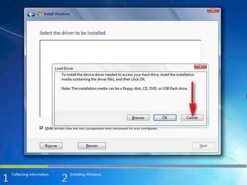 No drivers installed for this device trên Windows